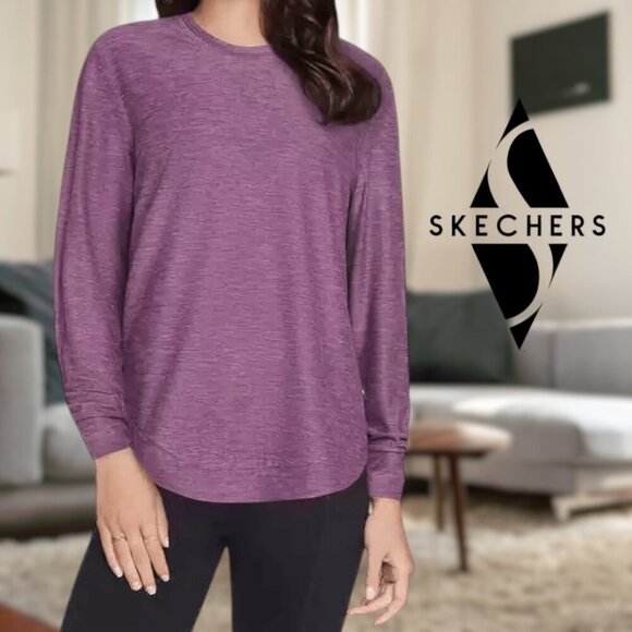 Skechers GoWalk | Long Sleeve Brushed Tunic Top | Purple | NWT - Picture 1 of 3